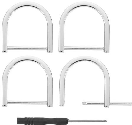 QUARKZMAN D-Ringe Schrauben in Schäkel, Zinklegierung Hufeisen U-Form D-Ring Schnallen für Geldbörse DIY Lederhandwerk Schlüsselanhänger