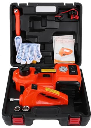 Cric Hydraulique, Cric électrique de Sol for Voiture, 5 tonnes, 12 V CC, équipement de Garage et d'urgence,Facile à Utiliser et à Transporter