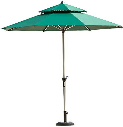 HUIBBGO Grande ombrellone da Esterno con Base, ombrellone Portatile da Esterno per Bordo Piscina, terrazza, Giardino, Cortile, Piscina.