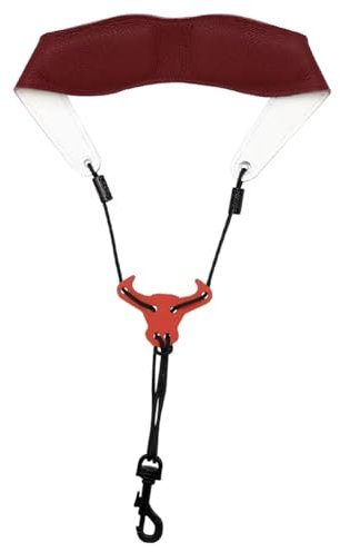 Uhidka Verstellbarer Saxophon-Neckstrap Saxophon-Neckstrap mit Karabinerhaken Aus Leder für Tenorsaxophon