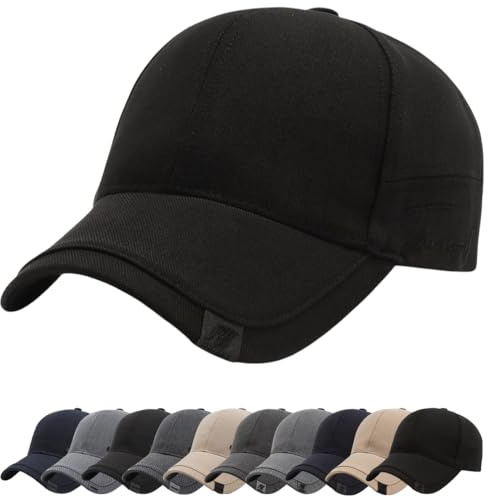 YKDLLF Basecap Herren Winter Wintermütze Unisex Baseballmütze Wintercap Herrencap Herbst/Winter Weichem Winter Basecap Großen Kopf Fleece Running Cap Warme Wolle Kappe