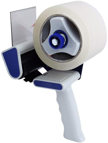Klebebandabroller, 75mm Profi-Paketbandabroller mit Metallrahmen - Für Paketierung, Versand und Umzug, Einfach zu Bedienen