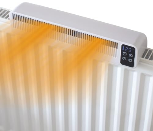 Valiant Ventilatore per termosifone a 3 ventole, ricaricabile, magnetico