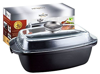 Square Roaster with Aroma Knob, Lid, Induction 32 cm