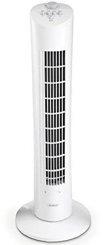 VonHaus Tower Fan 31”, Electric Fan for Cooling, Oscillating with Timer for Any Space, Aroma Tray, Free Standing, Cools Bedrooms & All Rooms with 3 Breeze Speeds, 2 Year Warranty