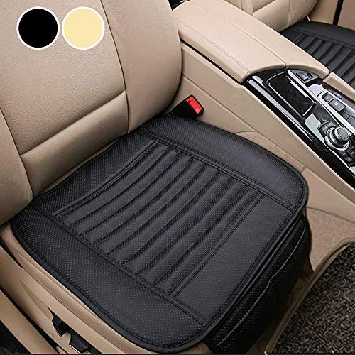 Big Ant Sitzbezüge Auto Sitzauflage Sitzkissen Auto Abdeckung für Vordersitz mit PU Leder x 2 Stück,Schwarz