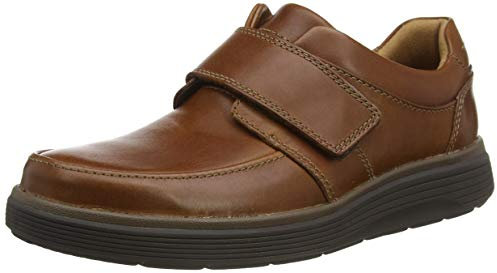 Clarks Men's Un Abode Strap Loafer, Dark Tan Lea, 13 UK