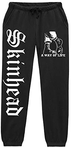Uglyshirt89 Skinhead Männer u. Herren Jogginghose | Way of Life Oi Punk Hardcore Hose | M1 (L)
