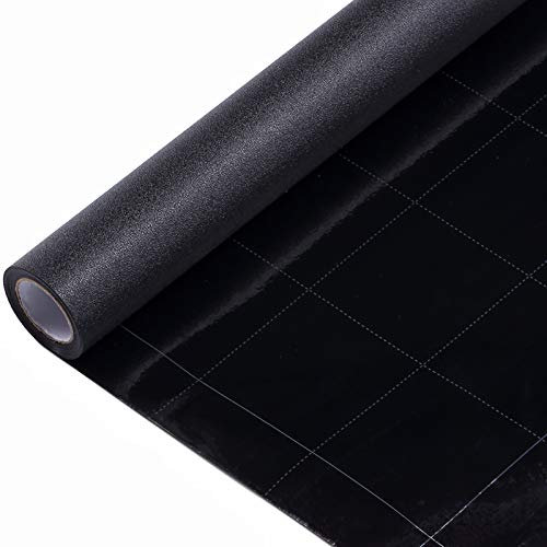 VELIMAX Static Cling Total Blackout Window Film Privacy Room Darkening Window Tint Black Window Cover Removable 100% Light Blocking No Glue (29.5 x 236.2 inches)