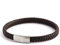 Merit Ocean Echtleder-Armband für Herren, Braun und Schwarz, verflochtener Armreif, Edelstahlverschluss