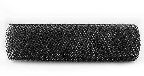 Qiilu 6x12mm Universal-Kühlergrill, Aluminiumlegierung Kühlergrill Mesh Net Grid Body Stoßstange Rhombic Grill (Schwarz)