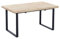Adec Group Natural, Mesa Extensible de Comedor, Mesa de Salon o Cocina, Color Roble Salvaje y Negro, Medidas: 140/180 cm (Largo) x 80 cm (Ancho) x 76 cm (Alto)