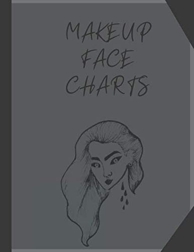 Makeup Face Charts: Blank Workbook Paper Practice Face Charts For Professional Makeup Artists | My Witchy Face charts