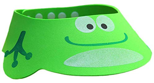 Kinder-Duschhaube, 3 lustige Designs für Babypartys, Schwein, Frosch oder Bär (grüner Frosch)