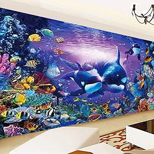 Nicole Knupfer DIY 5D Diamond Painting Gross Unterwasserwelt, Kristall Strass Stickerei Bilder Diamond Painting für Home Wand-Decor (80 * 50cm)