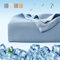 Luxear Bambusfaser Kühldecke, 150 x 200cm Kuscheldecke Selbstkühlend Arc-Chill Sommerdecke mit Q-Max 0,34 Kühlfasern aus 100% natürliche Bambus Tagesdecke Weiche Wohndecke Sofadecke Babydecke- Blau