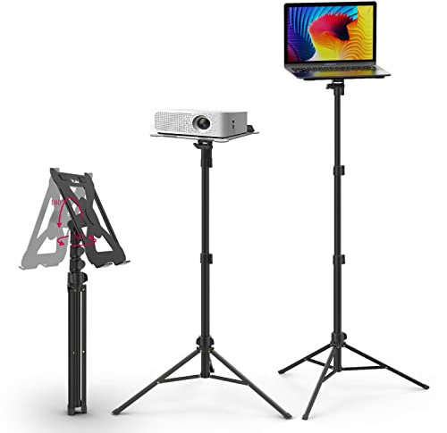 ULANZI Projector Stand Floor, Multifunctional Laptop Tripod, 60cm-152cm Adjustable Height, Foldable Laptop Floor Stand for Outdoor, Office Home, Stage, Studio | 3kg Capacity