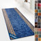Moderner Wohnteppich mit Muster - maßgefertigter Teppichläufer - Meterware - Teppich Läufer für Küche, Flur & Wohnraum - Flurteppich - Küchenläufer (80 x 300 cm, Rügen Blau)