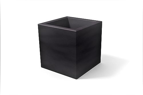 Kloris Pot Cube planteur carré ELLENIQUE 45 polyéthylène Noir Toute capacité 45 x 45 cm Hauteur et Profondeur 45 cm