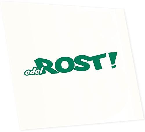 INDIGOS UG Auto Aufkleber EdelRost Alt Ratte Oldschool Klapperkiste - 300x63mm grün - Selbstklebender Sticker für Auto, Fenster, Bus oder LKW - Tuning