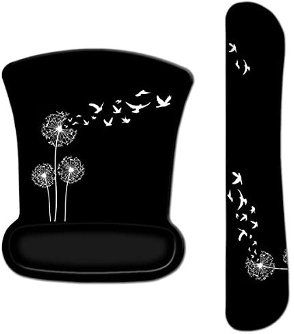 AOKSUNOVA Repose-main clavier tapis de souris ergonomique Set tapis de souris avec coussin en gel avec repose-poignet