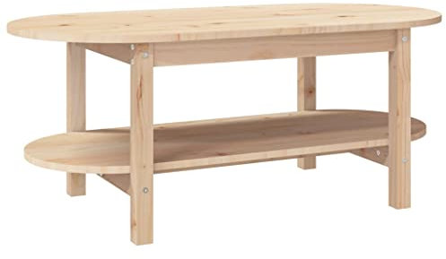 vidaXL Couchtisch Beistelltisch Wohnzimmertisch Kaffeetisch Sofatisch Teetisch Tisch Holztisch Wohnzimmer 110x55x45cm Massivholz Kiefer