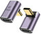 2 Pack 90 Degree Right Angle USB-C Male to USB-C Female Adapter, Up and Down 90 Degree Type-C Adapter Extender Compatible for Steam Deck, PC, VR, Switch, Notebook Computers, Tablet and Mobile Phones