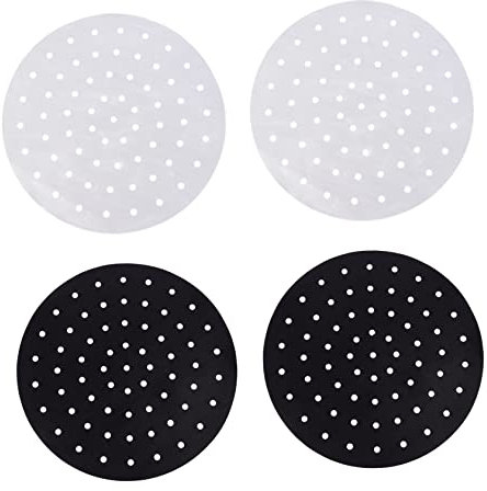 4pcs Non-Stick Reusable Perforated Baking Mats for Air Fryer Kitchen Gadgets for Steaming Baking