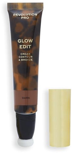 Revolution Pro, Glow Edit, Cream Contour & Bronze, Gesichts-Konturenstift, Formt & Definiert das Gesicht, Leichte Cremige Formel, Mattes Finish, Dunkel, 15ml