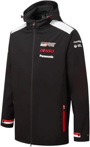 Toyota Gazoo Racing WRT Team Leichte Regenjacke - Rallye-Weltmeisterschaft - Offizieller Merchandise-Artikel - Schwarz/Rot/Weiß (S), Schwarz