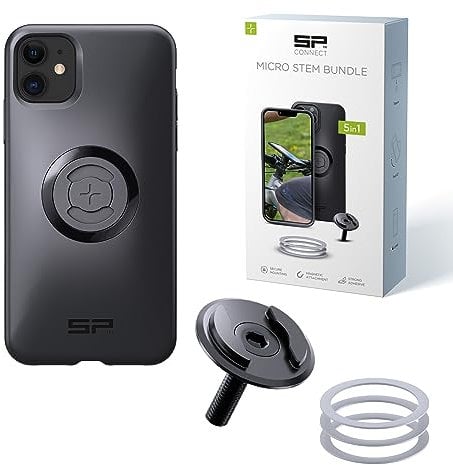SP CONNECT Micro Stem Bundle | SPC+ | für iPhone 11/XR Handy Halterung für den fahrradlenker | Smartphone Halterung Fahrrad | handyhalter