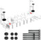 WELDUN No Drill Under Desk Cable Management Tray Kit, Metal Organizer With Cable Strips, White, 1 Pack