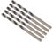 CoCud Torsion Foret Mèches, 3mm Coupe Bord, Titane & Nitrure Revêtement Haute Vitesse Acier 4341 Rond Tige - (Applications: pour Inox Acier Perçage Machine), 5-Pièces