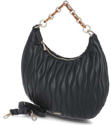 L.CREDI Hobo-Banana-Bag MAREN Damen-Schultertasche (schwarz)