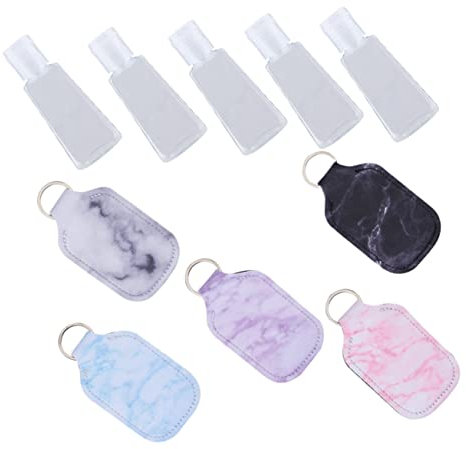 Healifty 10 Pezzi Coperchio Bottiglia Per Le Mani Portachiavi Coperchio Del Flacone Per Le Mani Portatile Neoprene Manica Della Bottiglia