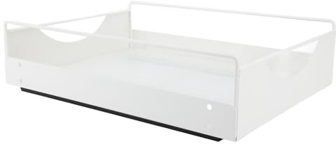 Organizador de Gabinete Extraíble, Estantes de Despensa Deslizables de 16 X 9 X 3,6 Pulgadas, Estante de Despensa con Cajón Deslizante para Cocina, (White)