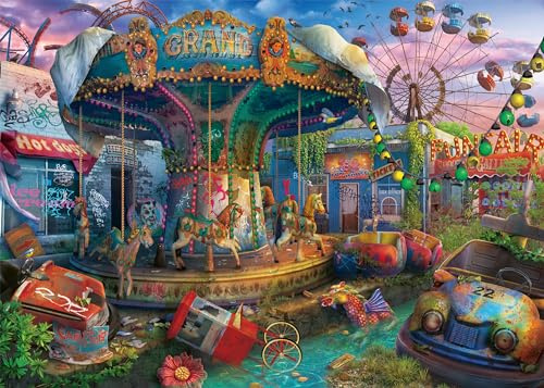 Ravensburger - Puzzle für Erwachsene - 1000-teiliges Puzzle - Düsterer Karneval (Verlassener Ort) - Erwachsene und Kinder ab 14 Jahren - Hochwertiges Puzzle -12000487