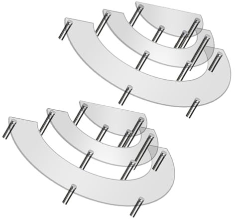 Cabilock 2 Satz Tortenständer Schmuckständer Action-Figuren-Halter Regal monitor halterung Tisch-Dessertständer Tisch-Kuchenständer Nachtisch Kombination Sammlung Einrichtung Metall
