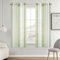 MIULEE Gardinen Gestreift Transparent mit Ösen, Voile Vorhänge Wohnzimmer Modern 2er Set, Vorhang Schlafzimmer Transparent mit Hellgrün Weiss Gestreift Muster, Vorhang Halbtransparent Streifen 140X160