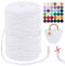 LEREATI T-Shirt Garn 7mm Textilgarn zum Häkeln für Körbe 100m / 250g Bändchengarn Makramee Häkelgarn Stoff Dickes Garn für Taschen, Korb, Decke, Heimdekoration (Weiß)