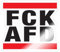 Spreadshirt FCK AFD - Gegen Rechts Gegen Nazis Sticker, max. 10x10 cm, 10 x 10 cm, Transparent glänzend