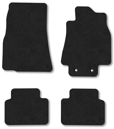 Mercedes A-Class (2005-2012) Carpet Car Mats | Black Edge Trim Tailored Fit Floor Mats Full Coverage Protection Accessories Easy Clean Anti Slip Made in the UK