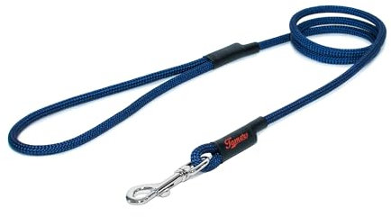 TAMER Hundeleine | KLASSISCH | Ø9mm - 175cm - blaublau-schwarz