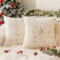 Softalker Kissenbezug 50x50 Weihnachten beige Samt 2 Stücke Weihnachtsbaum Schneemann Kissenhülle Deko für Dekokissen Sofakissen Couchkissen Weihnachtsdeko Innen Outdoor Wohnzimmer Schlafzimmer Stuhl