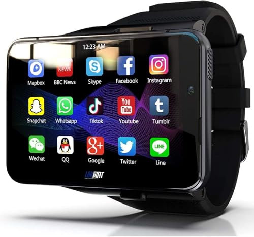 HDCCDM Smart Watch, 2.88 Inch Big Screen 4G+64G Max High Configuration Smartwatch, Support Bluetooth GPS WiFi, Compatible with Android IOS, for Men Women