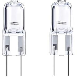 LISOCLU Gy6.35 Ampoules Halogènes 20W G6.35 20W 35W 12 V Lampes Halogènes 12 Volts Ampoule Halogène Bi-Pin Base Verre Transparent Lentille Blanc Chaud 2700K (2 Pcs) 50W