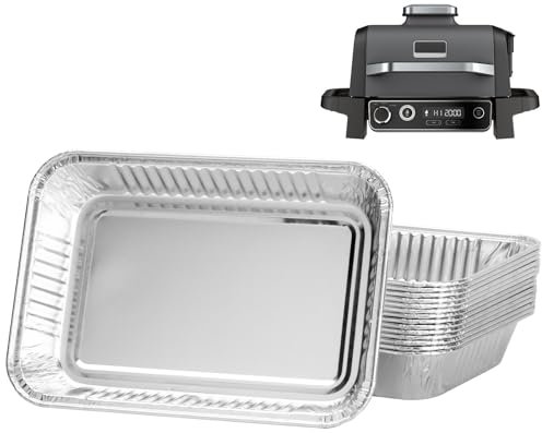WEBROIL Revêtement de bac à graisse pour barbecue d'extérieur Ninja OG800 et OG900 Series Woodfire XL Pro Accessoires jetables en aluminium pour bac d'égouttement Ninja OG901 OG850 OG951 OG952