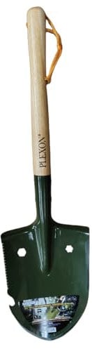 Plexon 25 Multifunctional Camping Shovel with Saw, Bottle Opener, Side Blade, Hexagonal Wrench, and Durable 50Mn Steel Blade – Perfect for Digging, Cutting, Hiking and Outdoor Survival Gear