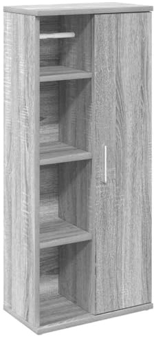 vidaXL Badezimmerschrank mit Rollenhalter Grau Sonoma 39x22x90 cm