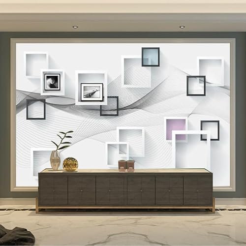 Papier Peint Panoramique Géométrie Noir Et Blanc Papier Peint Chambre Adulte Papier Peint Panoramique Enfant Papier Peint Salon Décoratif Papier Peint Intissé 350x240cm